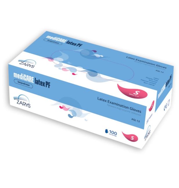 Rękawice medyczne ZARYS mediCARE latex PF