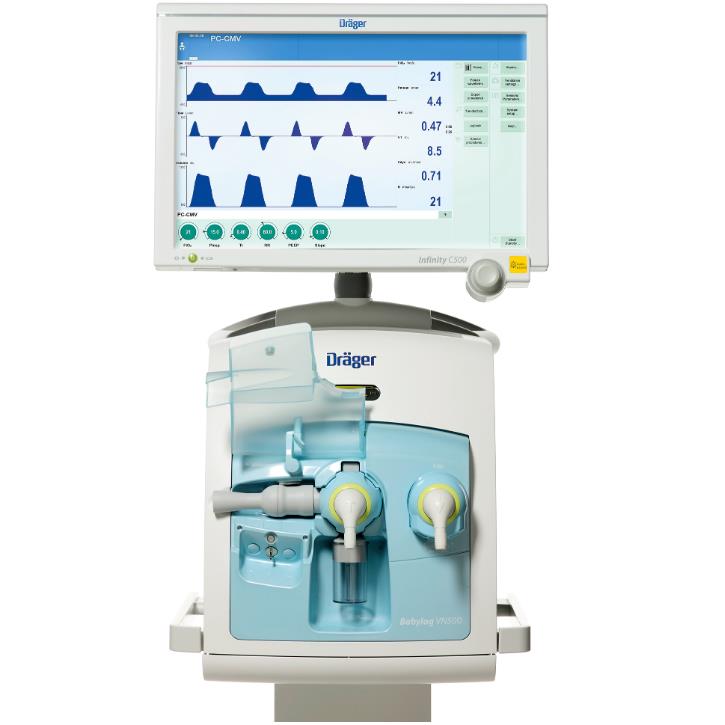 Respiratory stacjonarne dla dorosłych i dzieci Dräger Babylog VN500