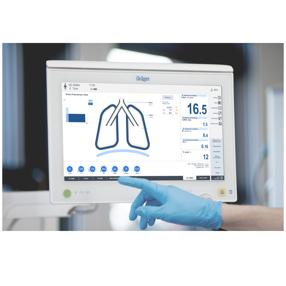 Respiratory stacjonarne dla dorosłych i dzieci Dräger Evita V800