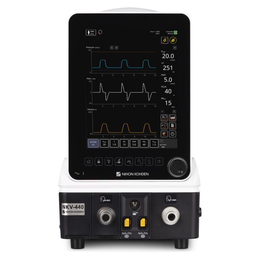 Respiratory stacjonarne dla dorosłych i dzieci Nihon Kohden NKV440