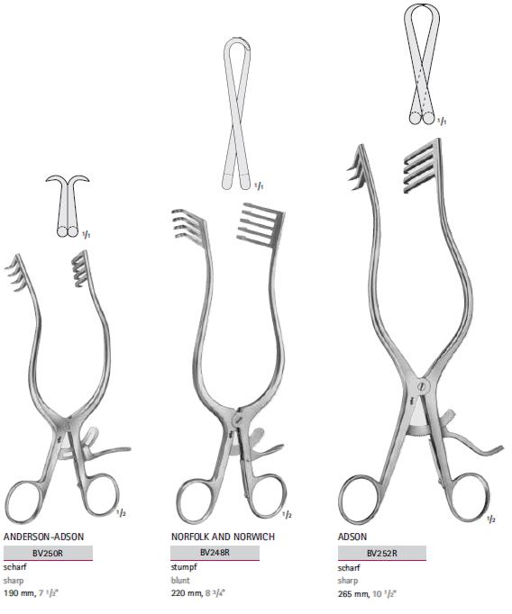 Rozwieracze / retraktory chirurgiczne B.Braun Rozwieracze do laminektomii
