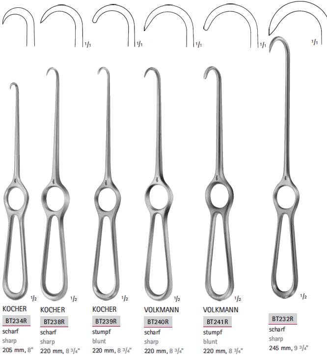 Rozwieracze / retraktory chirurgiczne B.Braun Rozwieracze kostne