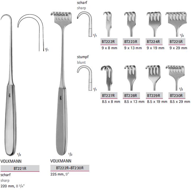 Rozwieracze / retraktory chirurgiczne B.Braun Rozwieracze kostne