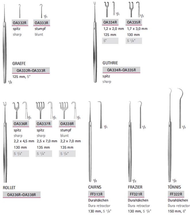 Rozwieracze / retraktory chirurgiczne B.Braun Rozwieracze skórne, precyzyjne