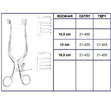 Rozwieracze / retraktory chirurgiczne Sintraco Weitlaner