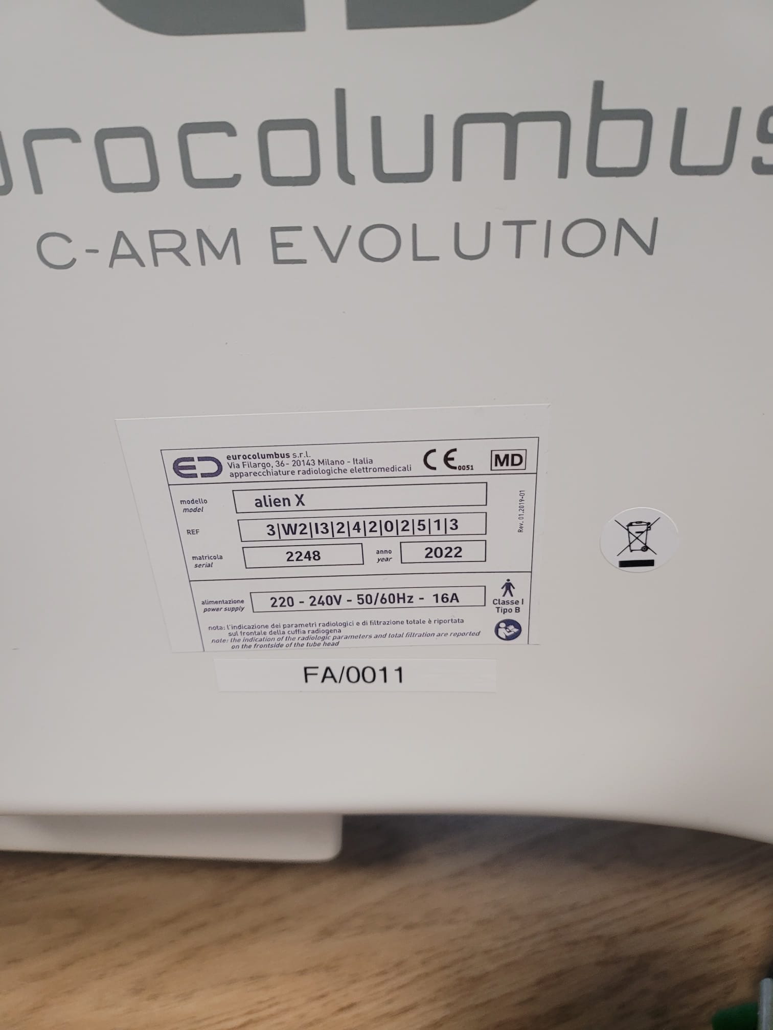 RTG śródoperacyjne (Ramię C) używane B/D Eurocolumbus Alien - rekondycjonowany