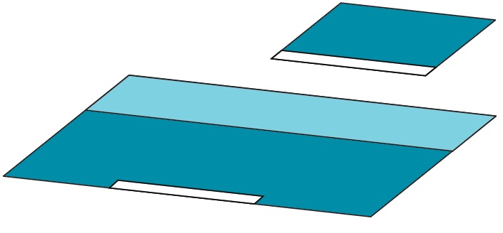 Serwety operacyjne – obłożenie pola operacyjnego BARRIER/MOLNLYCKE Serweta chirurgiczna trójwarstwowa 706400