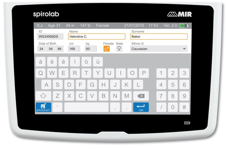 Spirometry MIR Spirolab New
