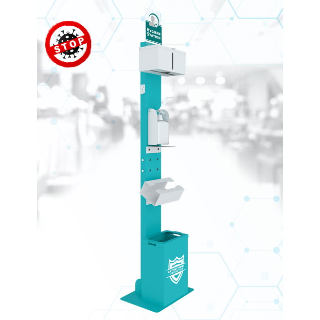 Stacje bezdotykowe - dozowniki do dezynfekcji rąk ELDRUT Compact Online