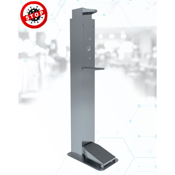 Stacje bezdotykowe - dozowniki do dezynfekcji rąk ELDRUT Tower 1L