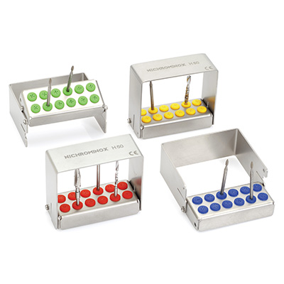 Stojaki na wiertła stomatologiczne do sterylizacji Nichrominox Plug'In H