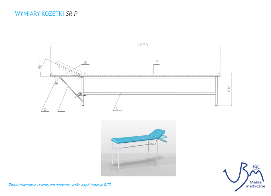 Stoły i leżanki rehabilitacyjne U.B.M - KOTASIŃSKA SR-P