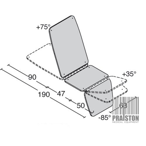 Stoły i leżanki rehabilitacyjne Wesseling OPTIMUS 3E TILT
