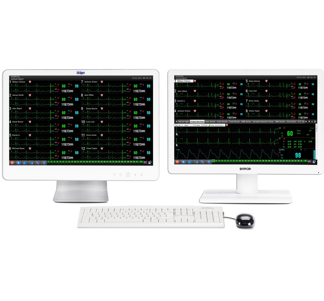 Systemy centralnego monitorowania – centrale pielęgniarskie Dräger Vista 120 CMS