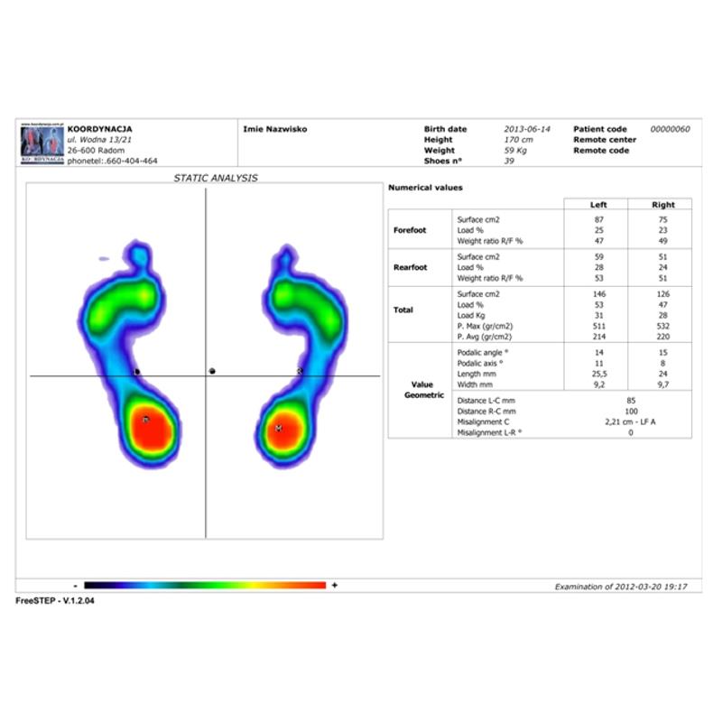 Systemy do diagnostyki badania chodu i postawy Koordynacja FreeMed Posture