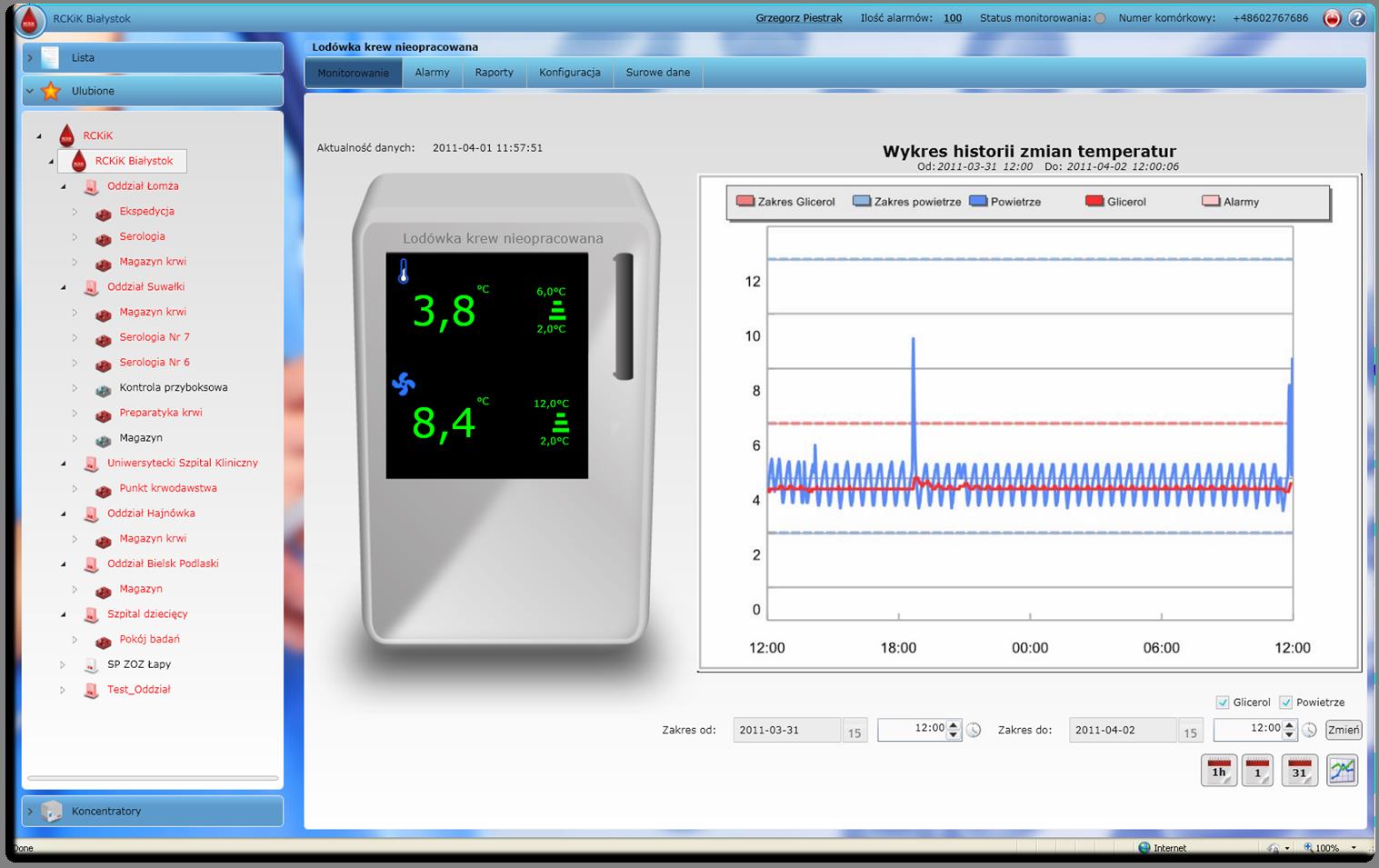 Systemy do monitoringu temperatury krwi, osocza oraz leków m2mteam MonitorM2M
