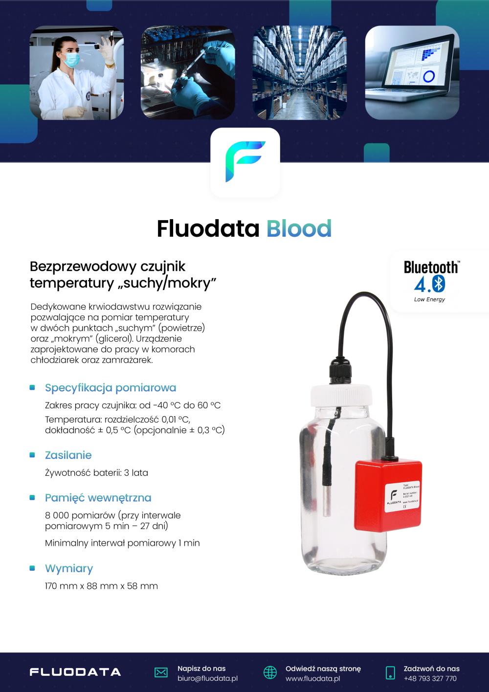 Systemy do monitorowania temperatury Fluodata FluoCare