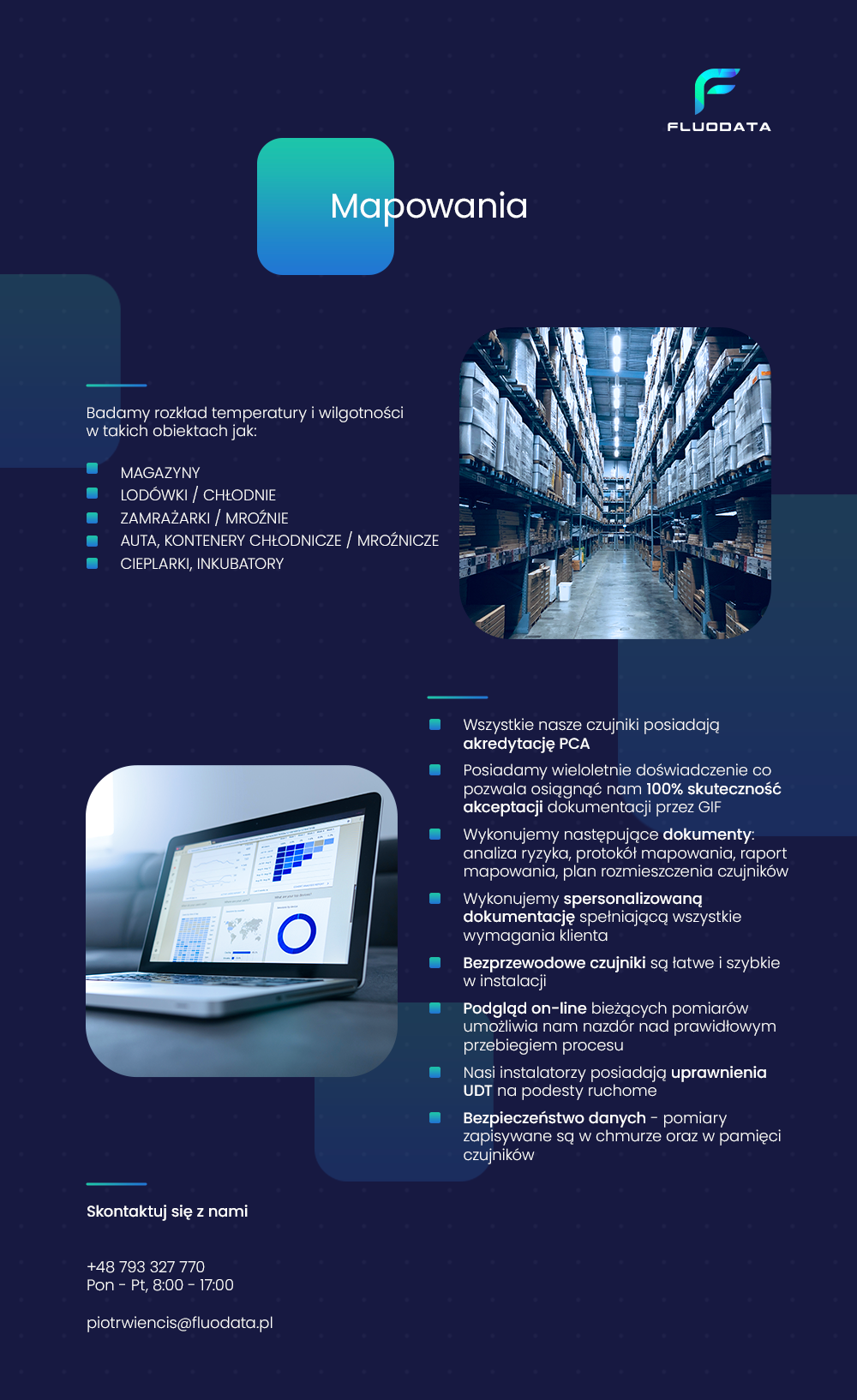 Systemy do walidacji w urządzeniach termicznych Fluodata Mapowanie