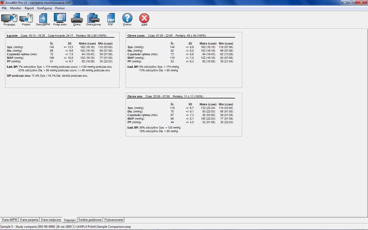 Systemy holterowskie ABPM B/D AccuWin Pro