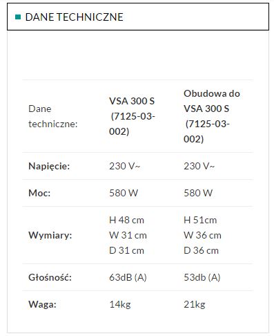 Systemy ssące do unitów stomatologicznych Durr Dental VSA 300 S