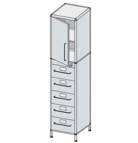 Szafy kartotekowe TRIBO typ 6105