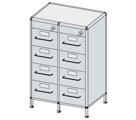 Szafy kartotekowe TRIBO typ 6202