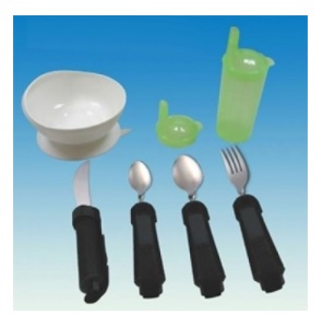 Sztućce dla pacjentów i osób niepełnosprawnych PDS CARE Zestaw jadalniany dla seniora - sztućce elastyczne