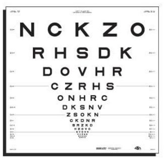 Tablice okulistyczne do badania ostrości wzroku Good-lite Litery SLOAN ETDRS ORIGINAL SERIES CHART 1 52097