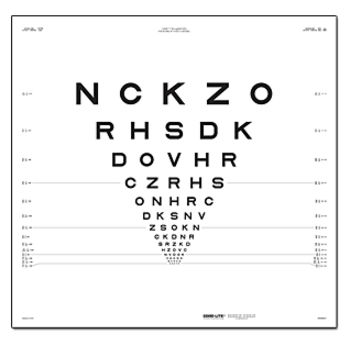 Tablice okulistyczne do badania ostrości wzroku Good-lite Litery SLOAN ETDRS ORIGINAL SERIES CHART 1 52161
