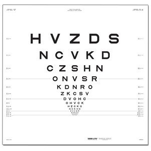 Tablice okulistyczne do badania ostrości wzroku Good-lite Litery SLOAN ETDRS ORIGINAL SERIES CHART R 52160