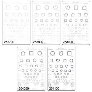 Tablice okulistyczne do badania ostrości wzroku Good-lite Symbole LEA 25% 52079