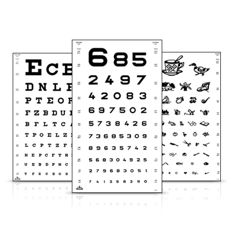 Tablice okulistyczne do badania ostrości wzroku Oculus Eye Charts