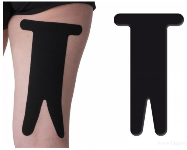 Taśmy kinezjologiczne (Tapy,Tejpy) NITTO DENKO K-Active Tape PreCut Mięsień Kulszowo-Goleniowy