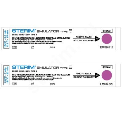 Testy chemiczne do sterylizacji parowej Informer Med Emulator 6