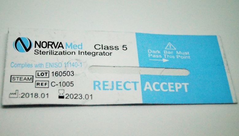 Testy chemiczne do sterylizacji parowej Norva Med Test chemiczny zintegrowany KLASA V