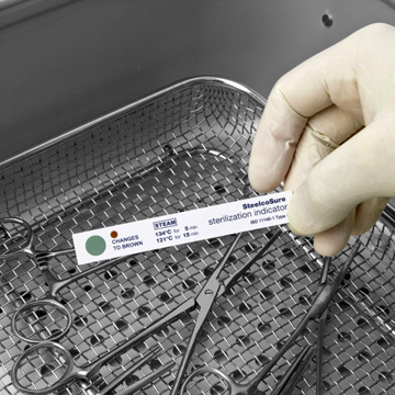 Testy chemiczne do sterylizacji parowej Steelco Kontrola pakietów SteelcoSure