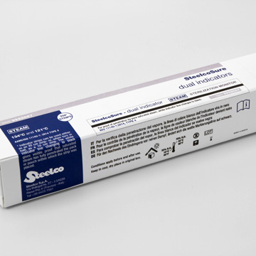 Testy chemiczne do sterylizacji parowej Steelco Kontrola pakietów SteelcoSure