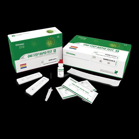 Testy do wykrywania obecności koronawirusa SARS-CoV-2 (COVID-19) KhiBio Antygenowy zestaw testowy SARS-CoV-2, Wirus grypy A i B