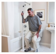Uchwyty łazienkowe proste dla niepełnosprawnych B/D Uchwyt pionowy do wanny