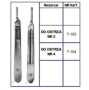 Uchwyty (trzonki) do skalpeli i ostrzy chirurgicznych Sintraco Trzonek do Ostrzy Chirurgicznych