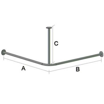 Uchwyty wannowe i prysznicowe dla niepełnosprawnych Corrado DR / DR INOX