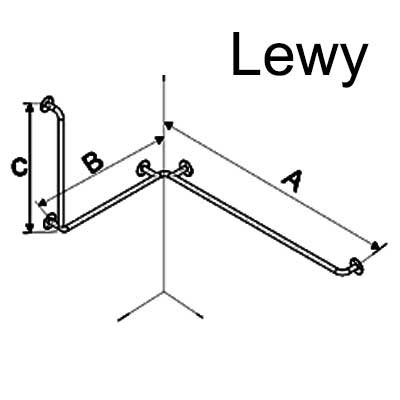 Uchwyty wannowe i prysznicowe dla niepełnosprawnych Corrado UPPP-P/L