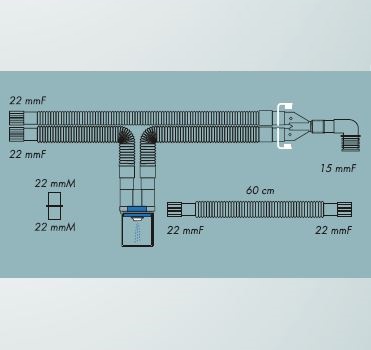 Układy oddechowe do respiratorów R-Vent Medikal Obwody do respiratorów z odgałęzieniem i pojedynczą pułapką wodną