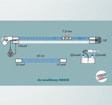 Układy oddechowe do respiratorów R-Vent Medikal Obwody z podwójnym ramieniem podgrzewanym 85204002