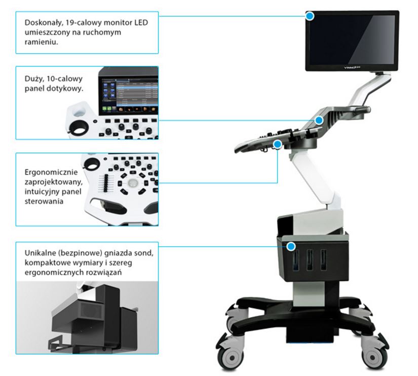 Ultrasonografy stacjonarne wielonarządowe - USG Vinno Vinno E20