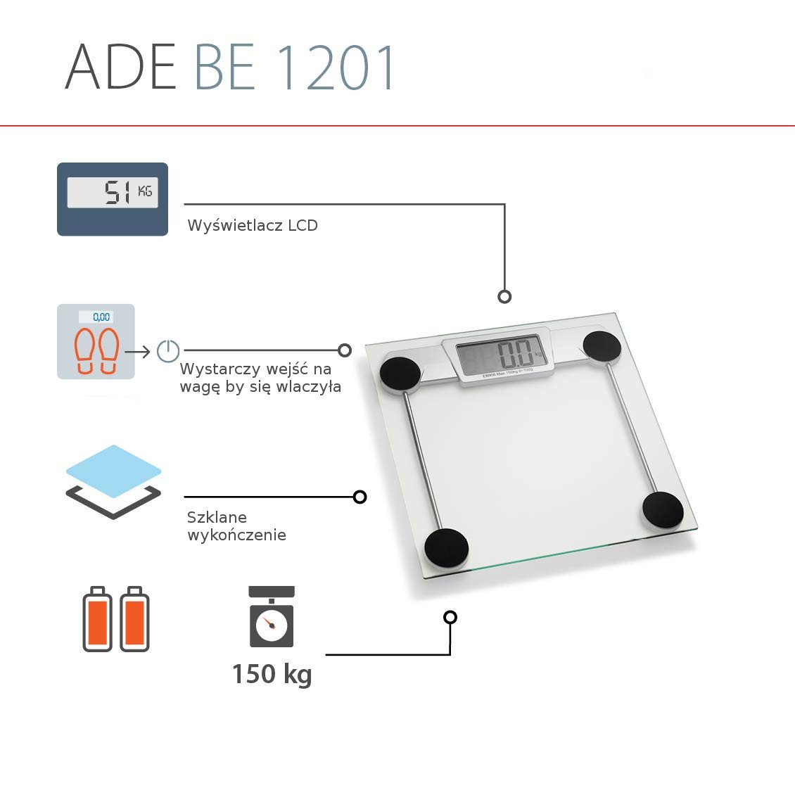 Wagi medyczne, lekarskie i laboratoryjne ADE BE1201 LENI