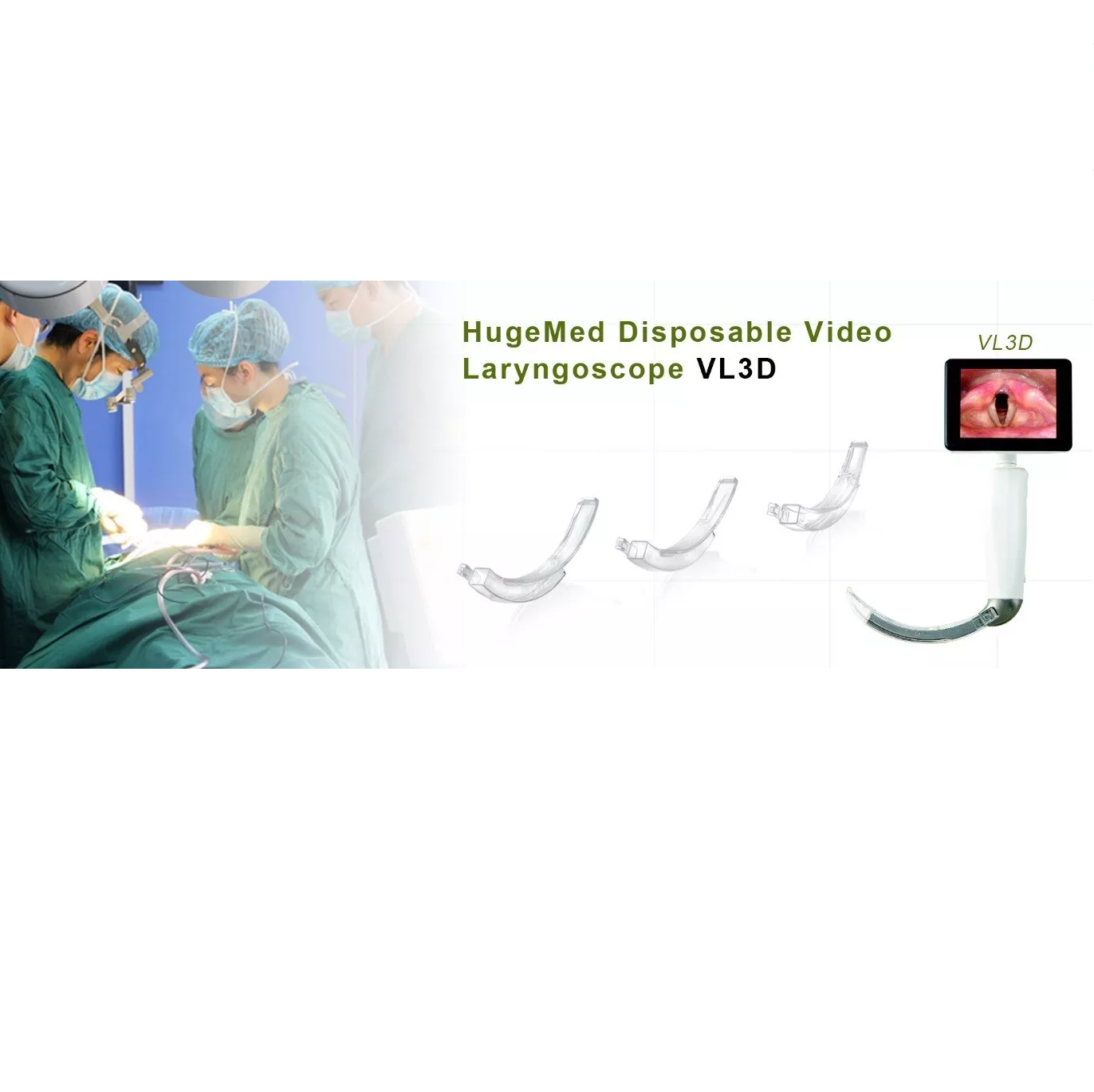 Wideolaryngoskopy do intubacji HugeMed VL3R/ VL3D