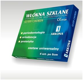 Wkłady koronowo-korzeniowe Arkona Włókna szklane 4 szt. ass