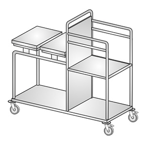 Wózki do bielizny brudnej i czystej KLAROMED KL202 040