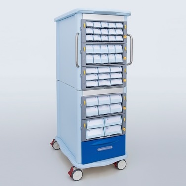 Wózki do dystrybucji leków GAMMA POLIURETANI Aurion MINI 400D